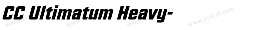 CC Ultimatum Heavy字体转换